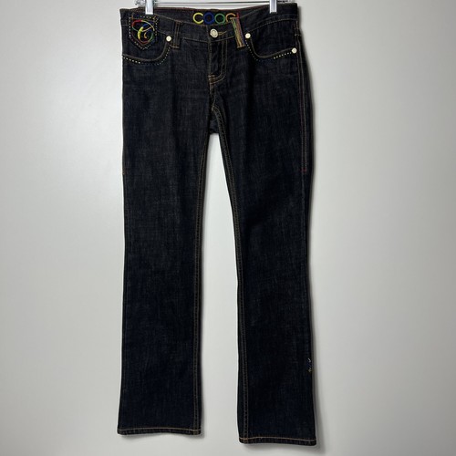 coogi australia women’s rainbow stitch bootcut jeans size 9/10 - Picture 3 of 12