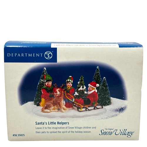 Dept 56 Original Snow Village Santa's Little Helpers Dog Xmas Accessories Kids - Picture 9 of 10