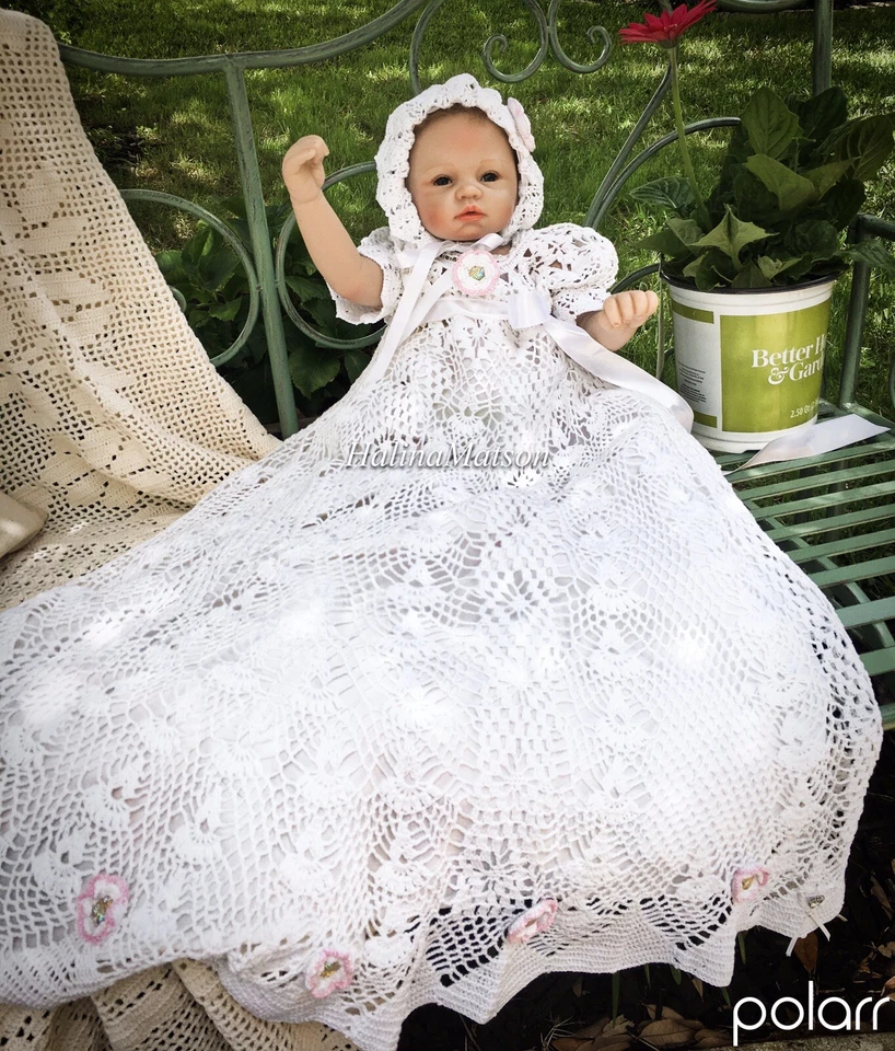 Heirloom Style Christening Crochet Baby Pattern - Image 4 of 4