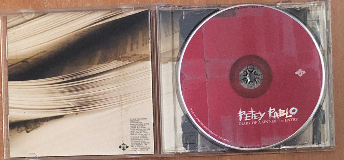 Petey Pablo : Diary of a Sinner: 1st Entry Rap/Hip Hop 1