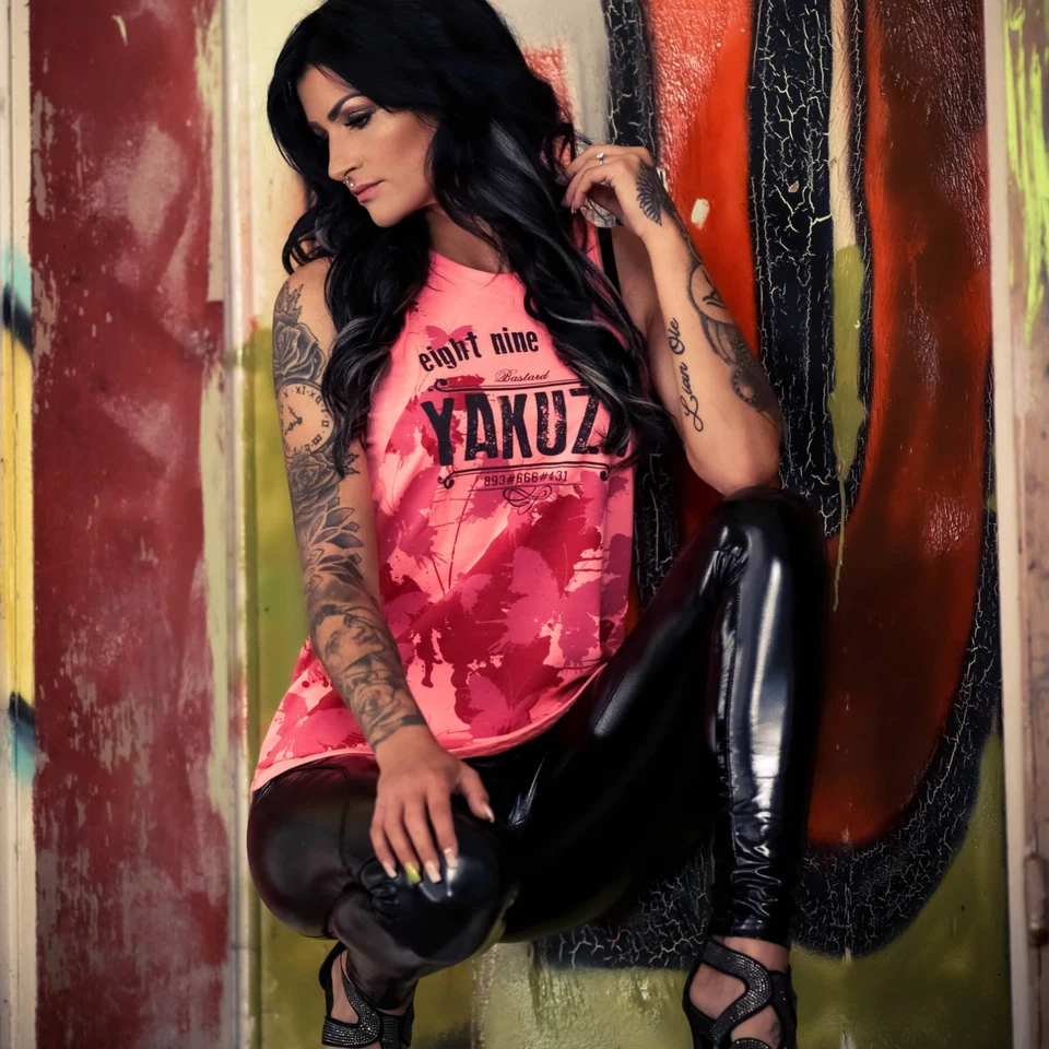 Neues Yakuza Damen Butterfly Reign Urban Tanktop - Neon Pink - Bild 1 von 1