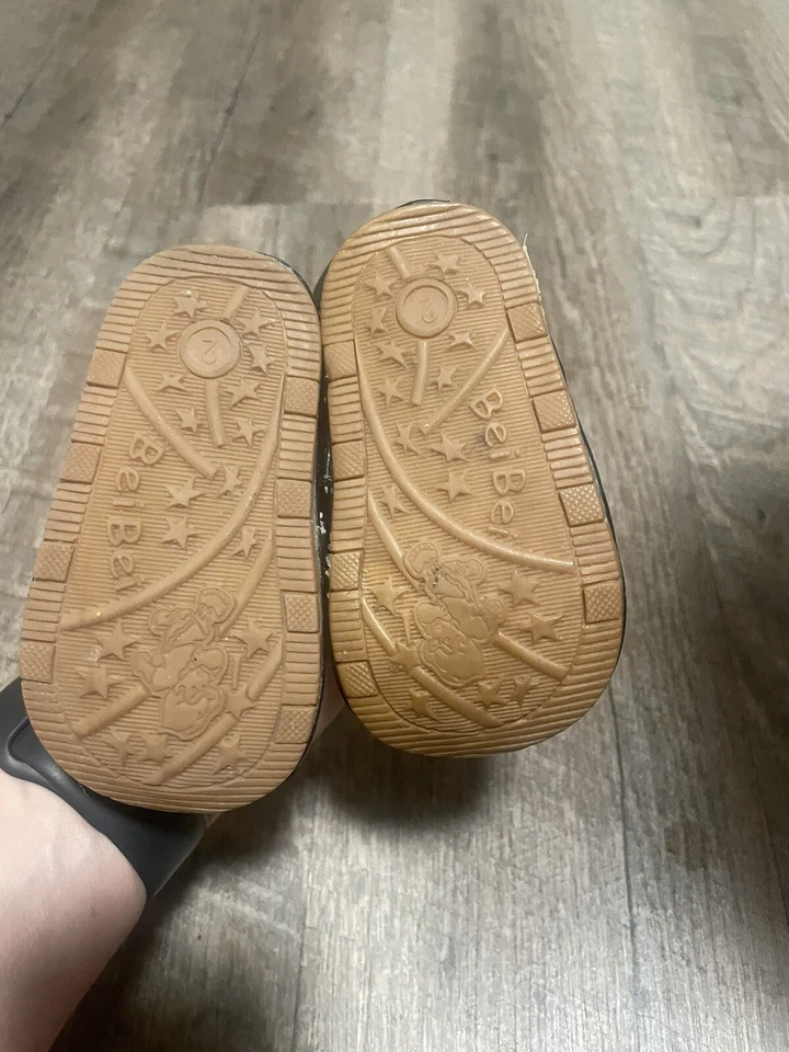 Luna Negro Mary Janes Zapatos Bebé Niñas Foto 3 de 4