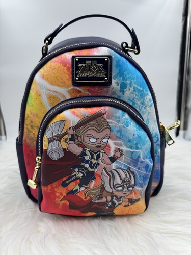 Loungefly Marvel Thor: Love and Thunder Chibi Mighty Thor & Thor Mini Backpack