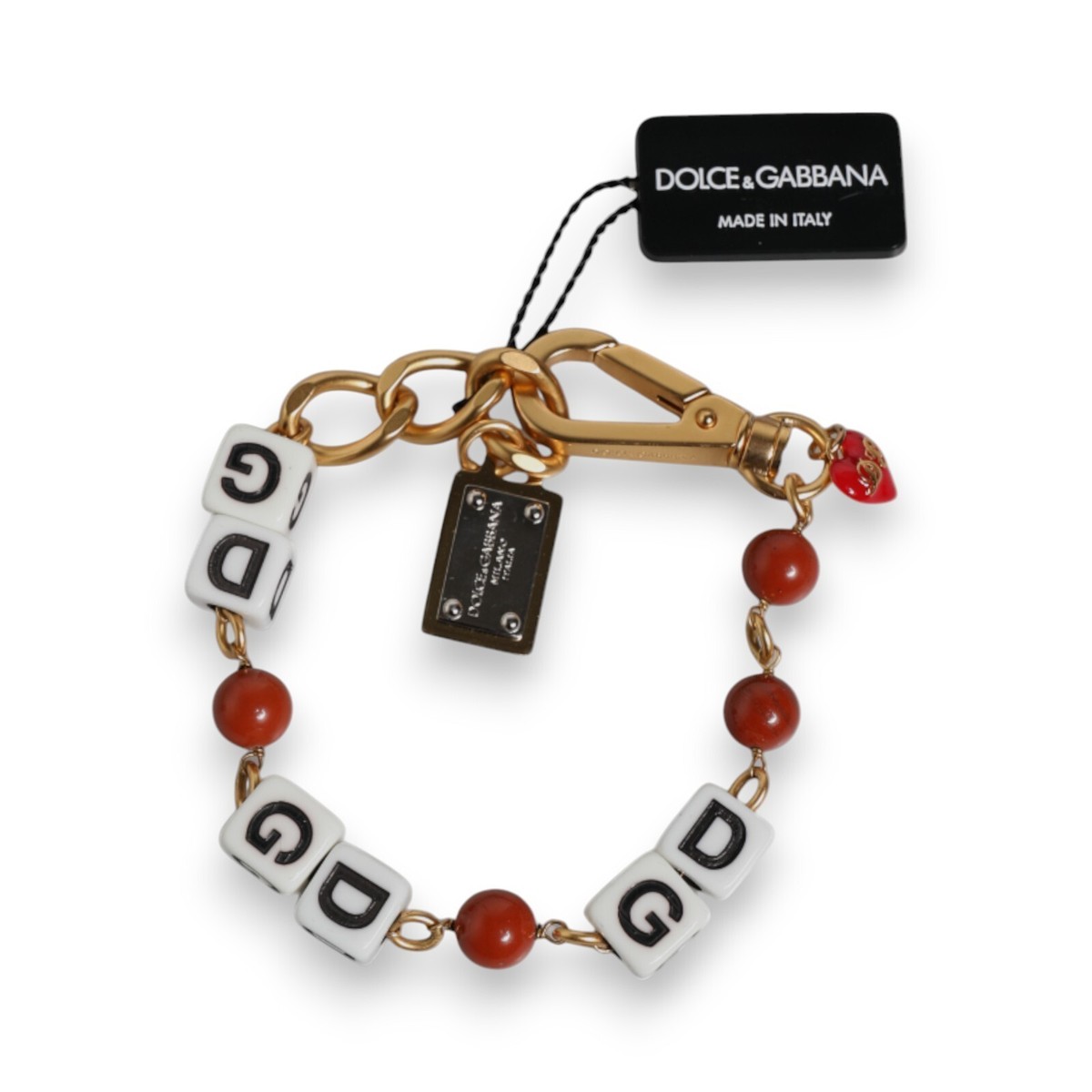 ブレスレット Dolce & Gabbana Dolce & Gabbana Brass Bracelet DOLCE & GABBANA Bracelet Multicolor Gold Tone Brass Chain DG