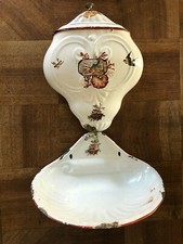 SUPERBE ANCIENNE FONTAINE EN TOLE ÉMAILLÉE, HIRONDELLE.... " JAPY FRÈRES & Cie "