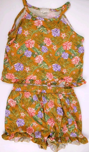 Btween (Lot Of 2) Floral Colorful Tropical 2 Piece Pajama Sets - Youth Girl's 14 - Picture 9 of 13