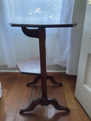 Antique Vintage Two Tier Folding collapsible octagonal table | eBay