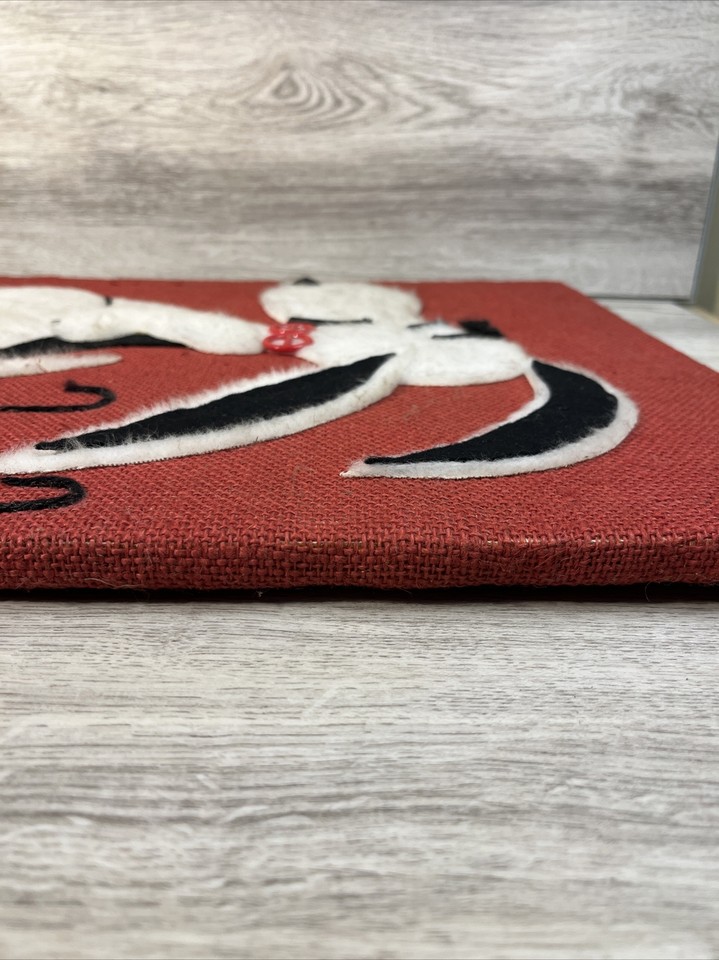 PEANUTS Old School Snoopy Vintage Wall Hanging Yarn and Felt Art MCM