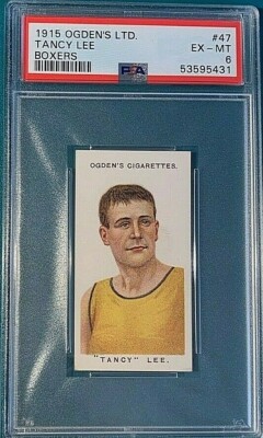 boxer cigarettes 1915 Ogden's Cigarettes Ltd. Boxing #47 Tancy Lee Boxer PSA 6