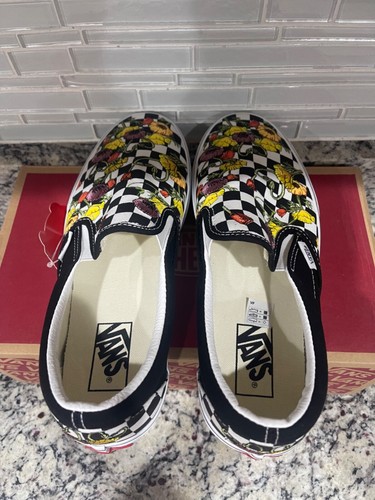 Vans Classic Slip-On “Poppy Checkerboard Black” VN0A5KXIBML BRAND NEW IN BOX - Picture 5 of 5