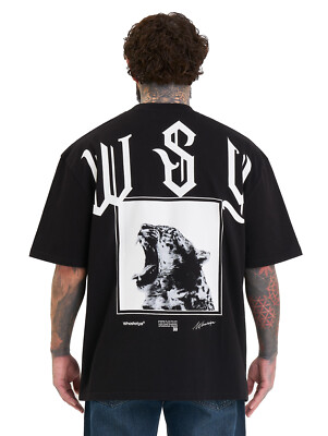 Whoshotya Swiftclaw Oversize T-Shirt Schwarz  Herren Kurzarm Amstaff