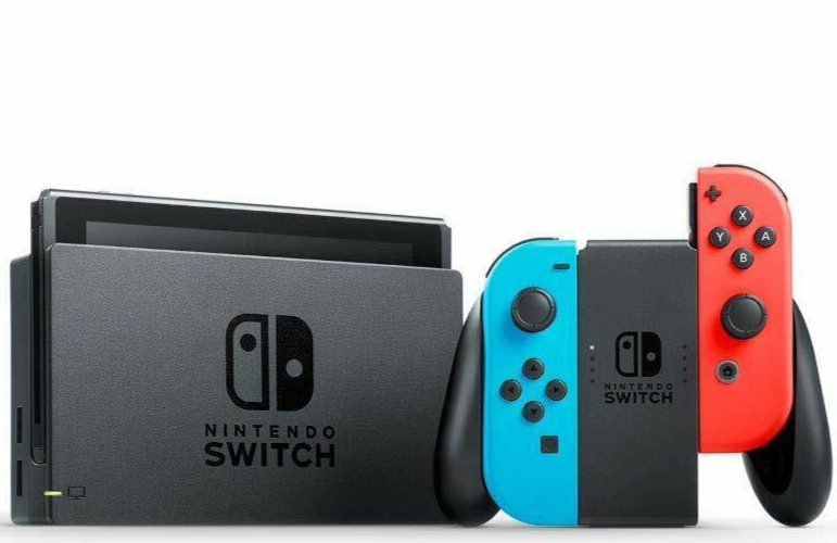 Nintendo Switch wit Neon Blue/Red Joy-Con + Mario Kart 8
