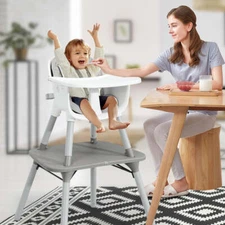 NNECW 5-in-1 Multifunctional Convertible Baby Highchair with Harness &amp Remova