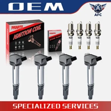 4X Ignition Coils +4X Iridium Spark Plugs For Toyota Camry 2.5 RAV4 3.5 UF487