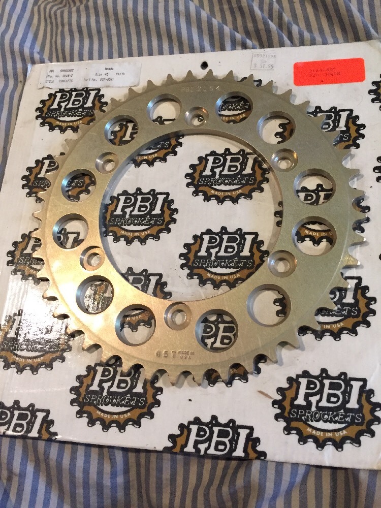 PBI Hard Anodized Rear Aluminum Chainwheel 45t. 3164-3. 45T