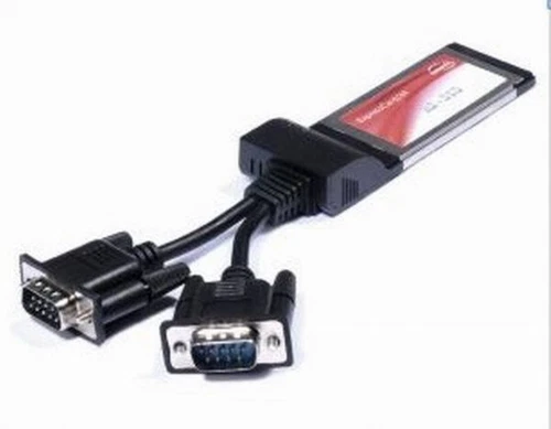 Two 9-pin RS232 Serial Ports for Notebook Laptop PC with Expresscard 34mm Slot