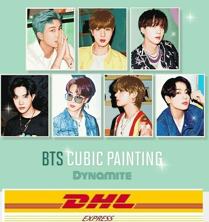 タレントカード BTS fineart Dynamyte BTS CUBIC DIY Painting Dynamite Ver Official Photocard+EXPRESS JIN