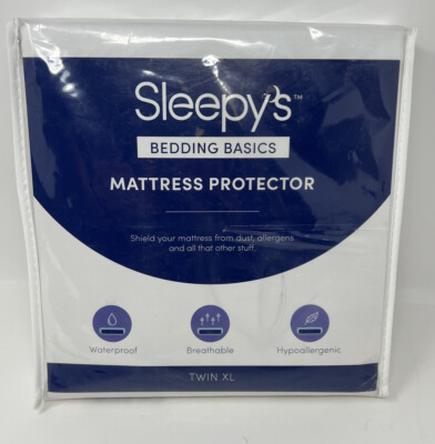 NEW Sleepy's Bedding Basic Waterproof TWIN XL Mattress Protector HYPOALLERGENIC