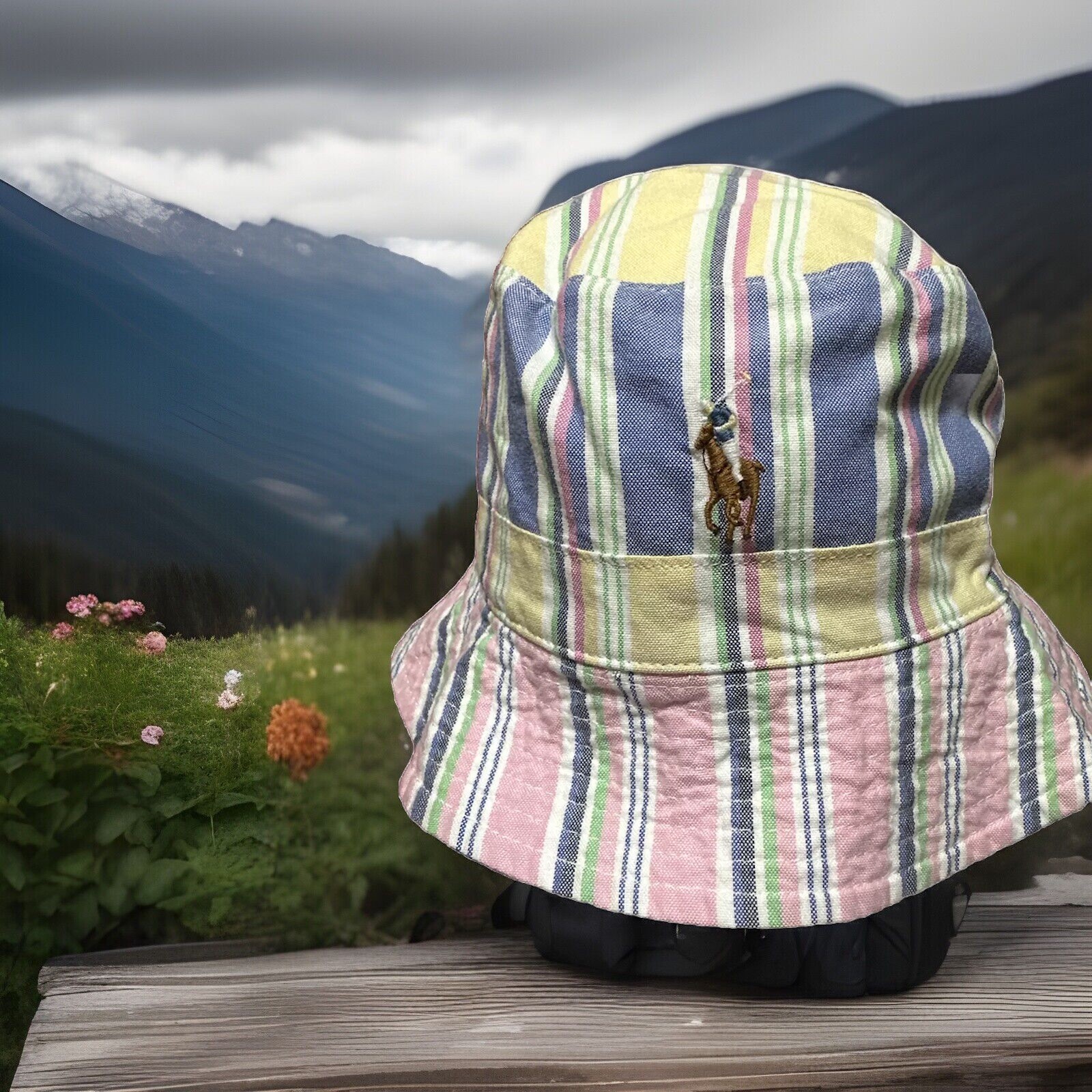 Cappello Polo Ralph Lauren uomo Large X Large L XL Bucket Hat Oxford Pony