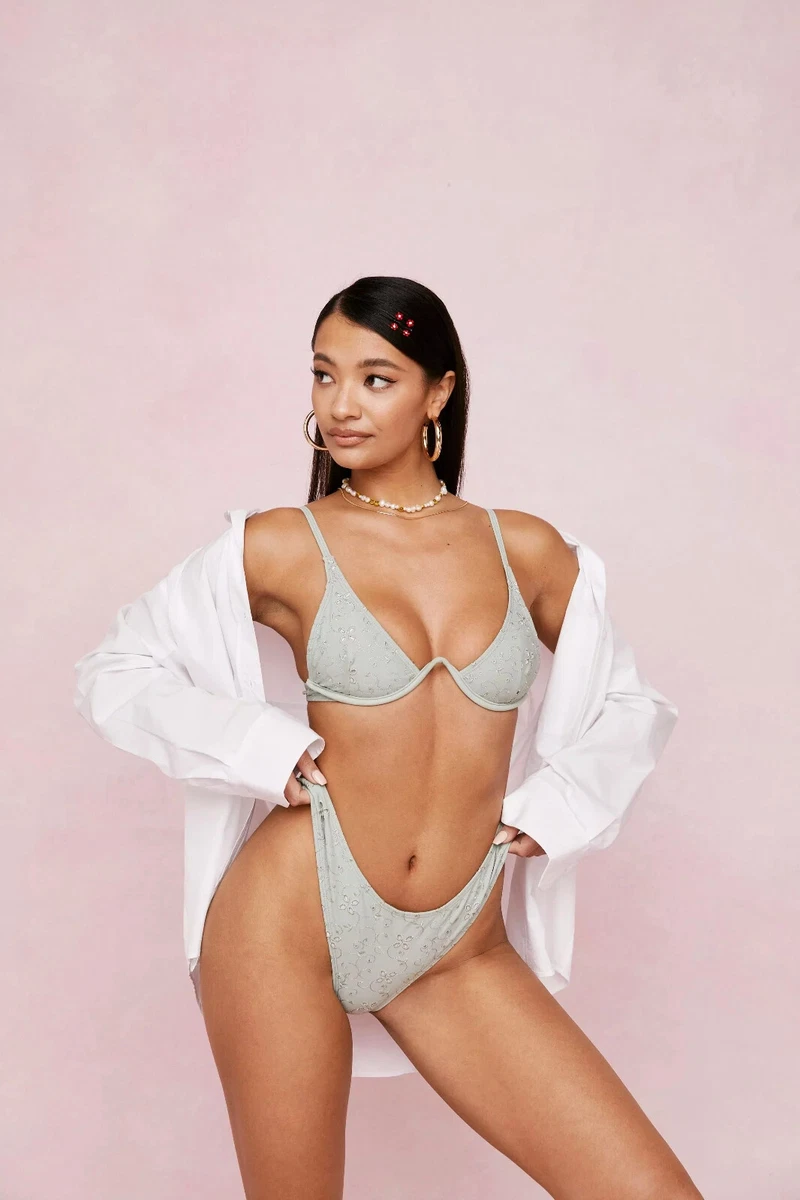 Underwire high leg bikini best sale set