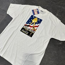Vtg 90s Coca-Cola 1996 Olympic Torch Relay T-shirt Sz XL USA Made New Old Stock