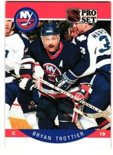 1990-91 Pro Set #192 Bryan Trottier HOF, New York Islanders