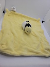 Burts Bees Yellow Bee Baby Security Blanket 10" Infant Baby Lovey Crinkle