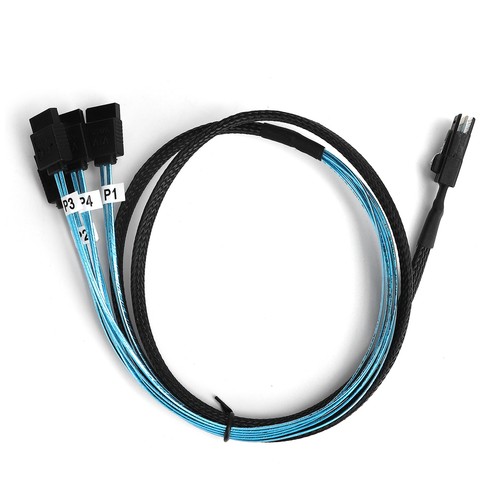 Mini Sas 36Pin Male Sff‑8087 To 4 7Pin Female Cable Mini Sas Host Inter MPF - Picture 4 of 22