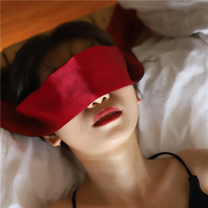 Party Game Sexy Silk Satin Eye Mask Shade Blindfold Ribbon Cosplay Accessories - Image 3 of 4