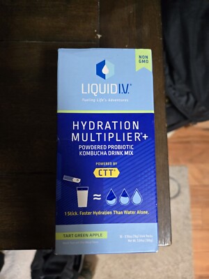 10 Liquid I.V. Hydration Multiplier Probiotic Drink Mix Tart Green Apple 2/2024