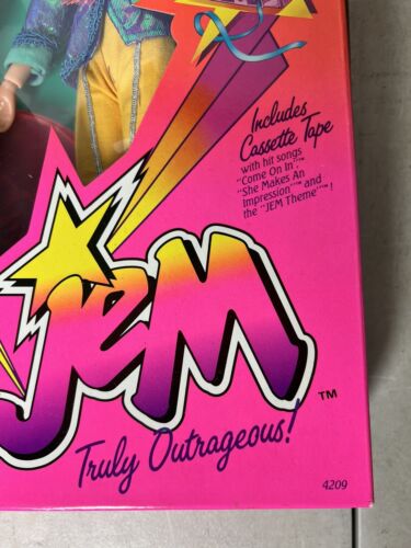 Hasbro Jem veramente oltraggioso Jem jerrica 4209 nuovo con scatola 1986 video ologrammi sigillato - Foto 3 di 17