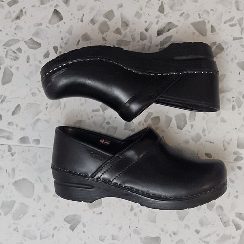 Sanita Black Leather Occupational Professional Clogs Sz 38 US 7.5 - Picture 6 of 11
