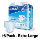 Adult Nappies Incontinence Pull up Pants ATTENDS 6XL EXTRA LARGE x 16