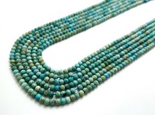 Chrysocolla Natural Gemstone Faceted Rondelle 2mm x 4mm Beads - RDF42