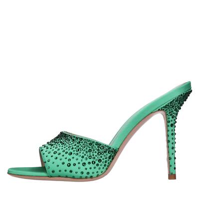 GIGI 100 SATIN-CRYSTAL Mules e sabot GEDEBE Donna Verde Amu038_gede