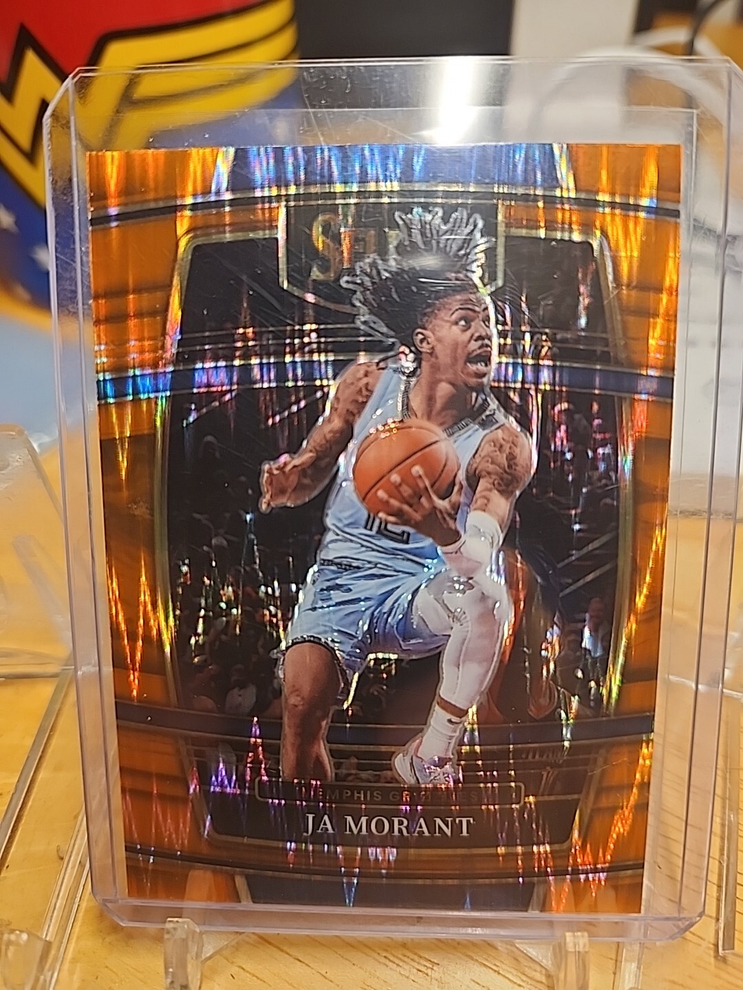JA MORANT 2021-22 SELECT ORANGE FLASH PRIZM CONCOURSE #75 MEMPHIS GRIZZLIES MT