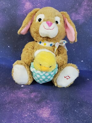 Cuddle Barn Easter Animated Plush Toy 12in Hip & Hop Bunny & Lil  Chick