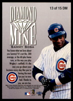 その他 1999 Fleer Brilliants Pulsars Sammy Sosa 1999 Fleer Brilliants Sammy Sosa “Shining Stars” PULSARS REFRACTOR
