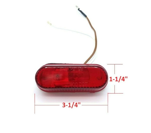 Red 3" Incandescent SelfGrounding Marker Clearance Light Trailer eBay