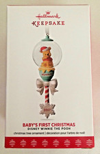 2017 Hallmark Ornament  Disney Winnie the Pooh  "Baby's First Christmas"  NIB