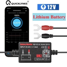 QUICKLYNKS BM2 Bluetooth Lithium Battery Monitor 12V For Car Battery Tester