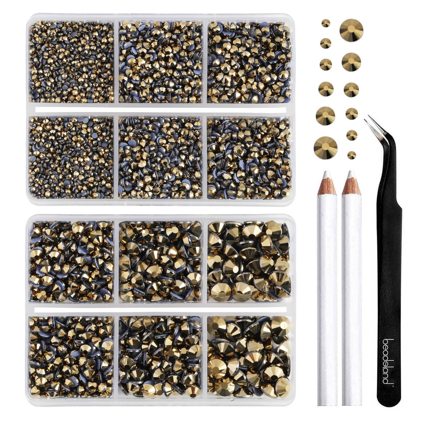 Strass hotfix pour customiser vos vêtements et vestes en jean avec 6 tailles assorties