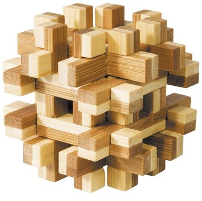 Fridolin 3D-Puzzle Magic Blocks aus Bambus IQ-Test Brainteaser