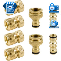 Schlauchkupplung 1/2 Zoll Messing 8 StüCk Gartenschlauch ZubehöR Wasserhahn