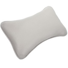 Durable Bathtub Pillow for Soaking Tub Light Grey Polyester Silicone Headrest