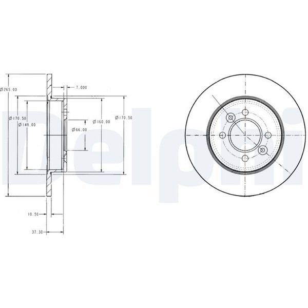 2X Bremsscheibe Delphi BG2694 FüR Safrane Renault Laguna 1 16V B568 B561 B56A-image