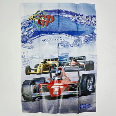 Sega Mega Drive Advertisement / Poster SUPER MONACO GP 16-Bit Games Console...