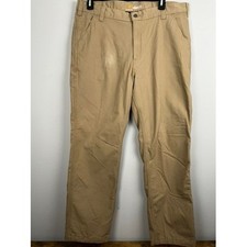 Carhartt Men's Khaki Relaxed Fit Work Pants inside liner Size 40x32