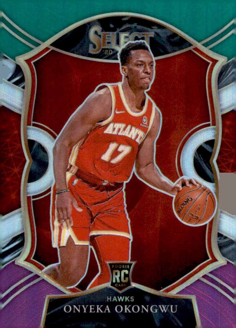 2020-21 Panini Select #66 Onyeka Okongwu Green White Purple