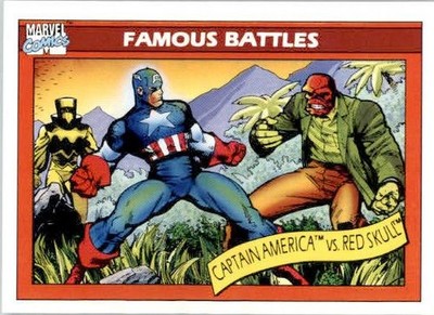 Captain America vs. The Red Skull - 1990 Impel Marvel Universe - #97 - Non_sport